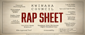 kwinana council rap sheet 